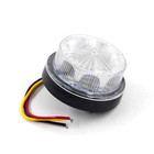 2x 12v 24v 12 Led Round Warning Flashing Strobe Emergency Light Alarm Lamp Truck