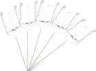 120 Pack 12  Plastic Clear Floral Picks Straight Fork Head Card Holders For