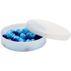 Pioneer Plastics White Small Round Petri Dish Container  2 75  W X 0 625  H