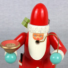 German Wooden Santa Figure Incense Smoker Candle Holder 1980s Vtg Missing Feet