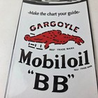 Vintage Mobil Porcelain Sign - Bb Motor Oil Can Porcelain Gargoyle Sign