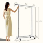 Clothes Rack For Hanging Clothes  Sturdy Stainless Steel Clothing Rack  Exten