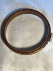Vtg 4  Round Queen Embroidery Hoop With Wheel - Felt Lined Wood Great Condition