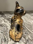 Antique Hubley Sitting French Bulldog Cast Iron Door Stop Original