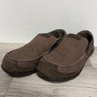 Crocs Walu Luxe Canvas Slip-on Loafers Brown Shoes Men s Size 8 