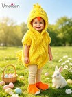 Yellow Newborn Chicken Costume For Baby Toddler Furry Romper Pants 6-24m 2-3t