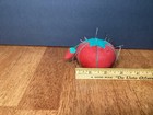 Vintage Pin Cushion Small Tomato Strawberry Red Green Pincushion Taiwan