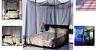 Elegant Black Mosquito Net Bed Canopy For King   Large Queen Beds - Quick Setup