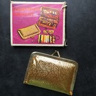 Sewing Kit Vintage Travel Purse Mini Sewing Kit Snap Fold Gold Frame W Box