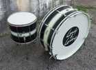 50 s Leedy   Ludwig 2pc Mint blk Duco  28  15   Drum Set