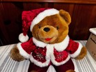 Snowflake Teddy 2005 Christmas Plush Boy Bear Santa Suit Dan Dee Stuffed Animal