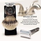Parker 100  Silvertip Badger Shaving Brush     Faux Horn Handle