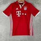 Adidas Fc Bayern Munich Jersey Youth Xl Red Climacool Soccer Football Shirt