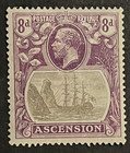 Travelstamps  Ascension Stamps Scott  18 - 8d Kgv - Mint Mogh