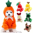 Cute Fruit Dog Hoodie Warm Fleece Pet Clothes For Small Dogs Puppy Cat Coat