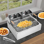 3400w Commercial Electric Deep Fryer 6l 6l Dual Tank Commercial W  Fry Basket
