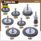 Wire Brush For Drill  8 Pcs Professional Carbon Steel Wire Wheel  Abrasive Cup B