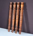 22  Set Of Four French Antique Solid Chestnut Wood Posts pillars trim Salvage