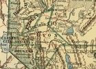 Nevada Map  Genuine 1907  dated  County Town Railroads Topography Reservations
