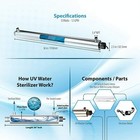 Ultraviolet Water Purifier Whole House Uv Water Filter 12 Gpm With 2 Extra Bulbs