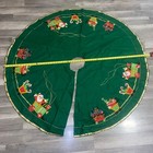 Vtg Leewards Large 55  Mcm Tree Skirt Finished Santa Express Train Tree Skirt