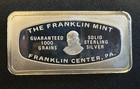 1971 Franklin Mint Central Pacific Bank Hawaii Sterling Silver Bar 2 Oz Ingot