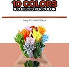 1000 Pcs Craft Pipe Cleaners  10 Assorted Colors Pipe Cleaner Crafts  11 8 Inche