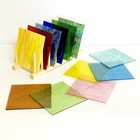 12 Sheets Transparent Stained Glass  6x6 Inch Multi-color Textured Glass For    