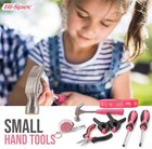 Hi-spec 18pc Kids Tool Kit Set With Bag Real Tools Blue Pink Diy Woodwork