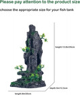 Large Fish Tank Decorations - Mountain View Aquarium Ornament With Tree House