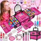 99 Pcs Kids Makeup Kit For Girls - Real Washable Cosmetics Set  Princess Toys