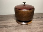 Vintage Hand Turned Multi-wood Box Bowl Wooden Purple Heart Wood Lid