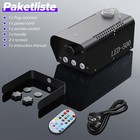 500w Smoke Fog Machine 3 Led Lights Rgb Fogger Effect Disco Dj Wedding Remote