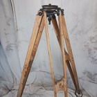Antique Lietz Wooden Surveyors Tripod With Brass Hardware