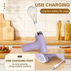 Cordless Handheld Mixer  Baking Tool  Easy Clean Space Saving For Home Kitchen