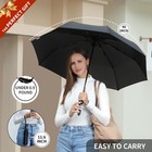 Windproof Travel Umbrella  Auto Open Close Lightweight Compact Portable Backp   
