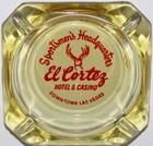 Vintage Glass Ashtray El Cortez Hotel   Casino Buck Deer Amber Las Vegas Nevada
