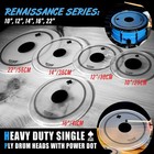 5pc Drum Head Set 10  12  14  16  22  Black Dot Tom Snare Bass Drum Heads