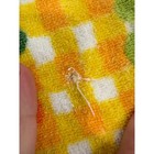 Vintage Royal Terry Of California Floral Gingham Half Apron Yellow Orange 70s