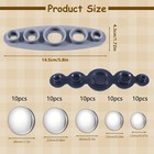 Cover Button Kit 50pcs With Tools Diy Fabric Covered Buttons Set 5 Sizes Clothes