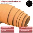 Elw Genuine American Leather Bison 8-9 Oz  3 2-3 4mm  Pre-cut Full Grain Leather