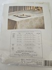 Holiday Tablecloth White W gold Metallic Ornaments Nwt 60  X 84  Vtg Home