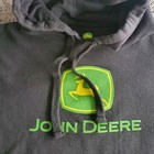 John Deere Green Work Farm Tractor Hooded Hoodie Logo Sweatshirt Mens Medium