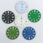 28 5mm Watch Dial Green Luminous For Seiko Nh35 Nh36 Gs Ripple Pattern Dials