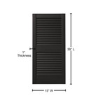 Ply Gem 15 In  X 39 In  Open Louvered Polypropylene Shutters Pair In Peppercorn