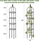 12 wx69 h Metal Garden Obelisk Trellis Plant Support For Potted Climbing Flowers