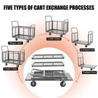6 In 1 Platform Truck Cart With Cage 2000lbs Aluminum Hand Truck Push Cart Dolly