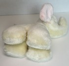 Vintage Eden Plush Elephant Rattle Cream Pink Ears Soft Stuffed Pet Toy Lovey 7 