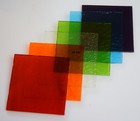 6 Pieces 3  X 3  Transparent Rainbow Colors Bullseye 3mm Thick Glass 90 Coe