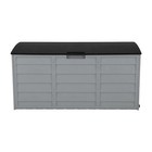 All-weather Deck Box Storage W  Wheel Uv Pool Shed Bin Backyard Porch 75 Gallons